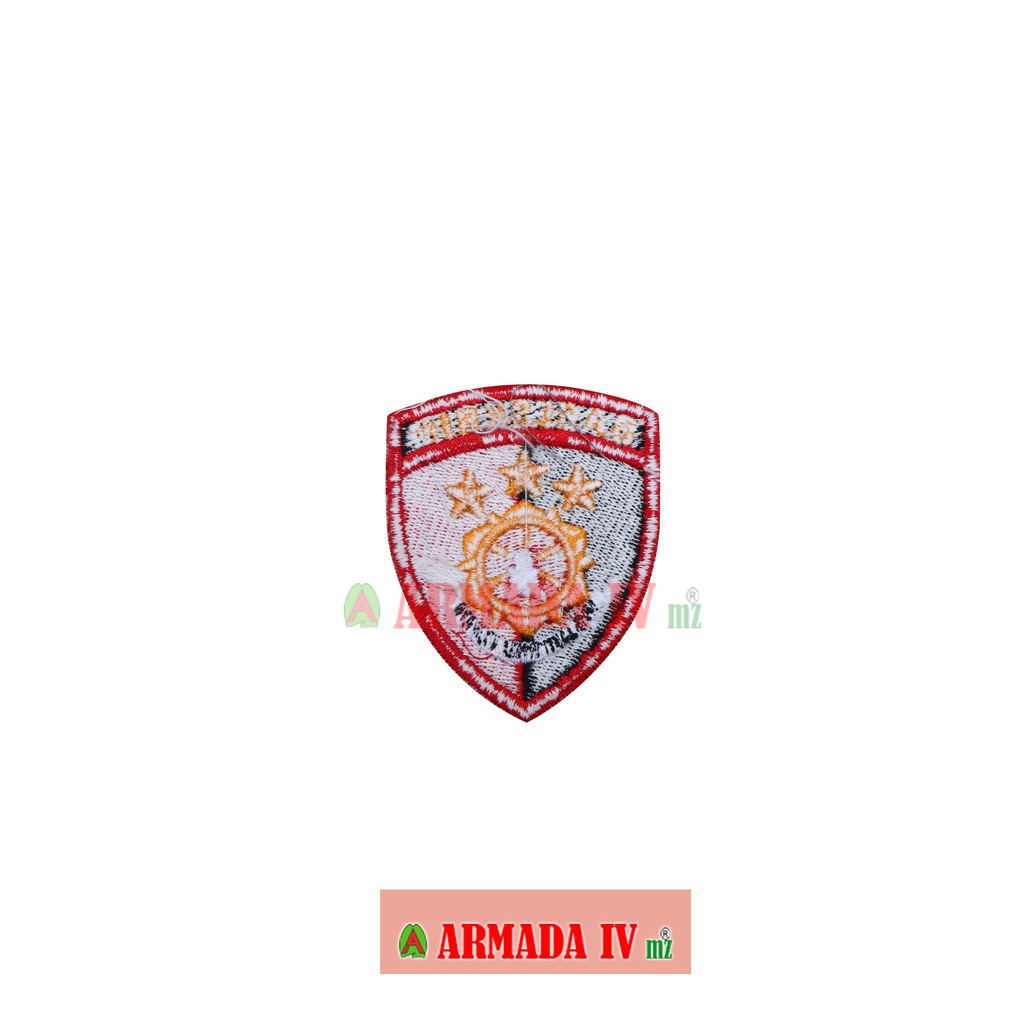 Brevet bordir PDL Logo Bareskrim Timbul List merah kuning