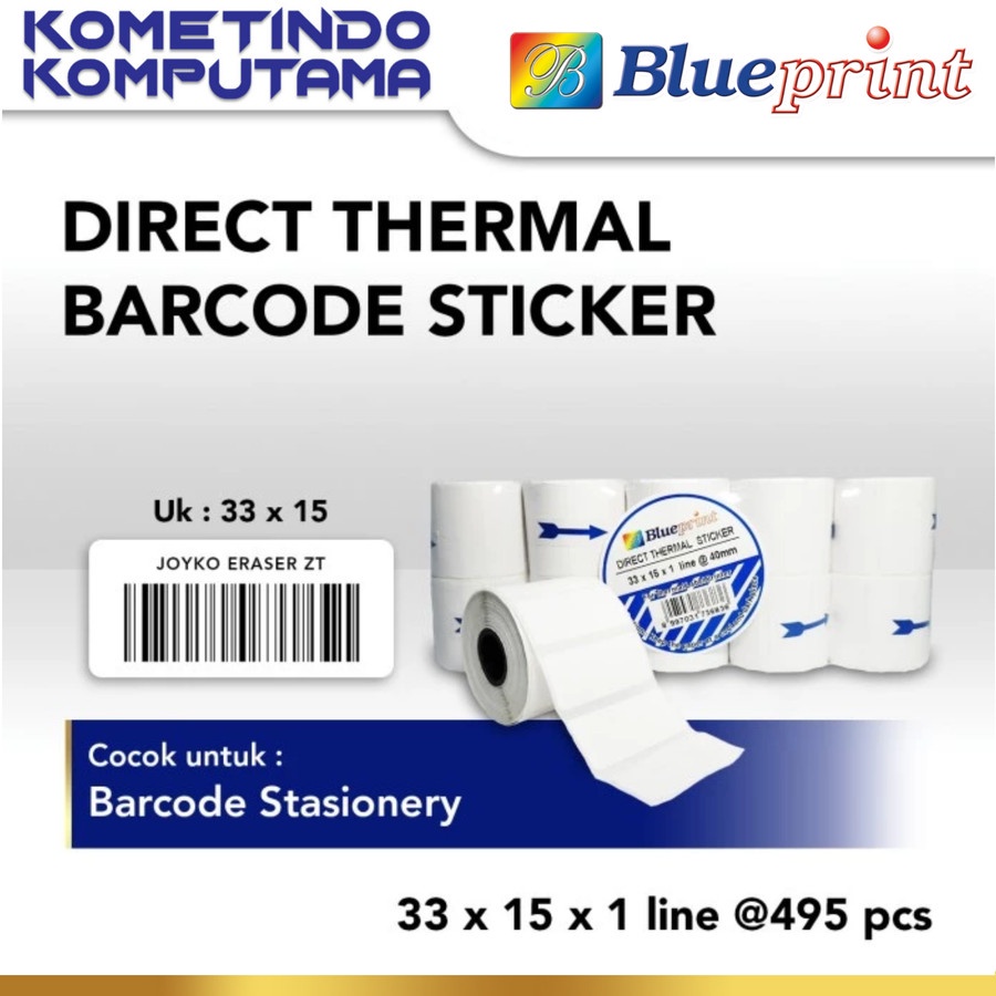 33x15x1 Line isi 500 Direct Thermal Sticker BLUEPRINT 33x15x1 Line isi 500 / Label Stiker