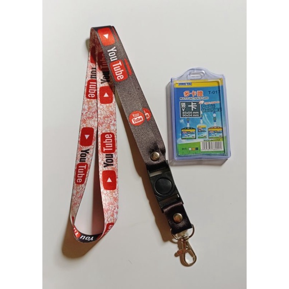 

(Ready stock) tali id card you tube printing / lanyard youtube