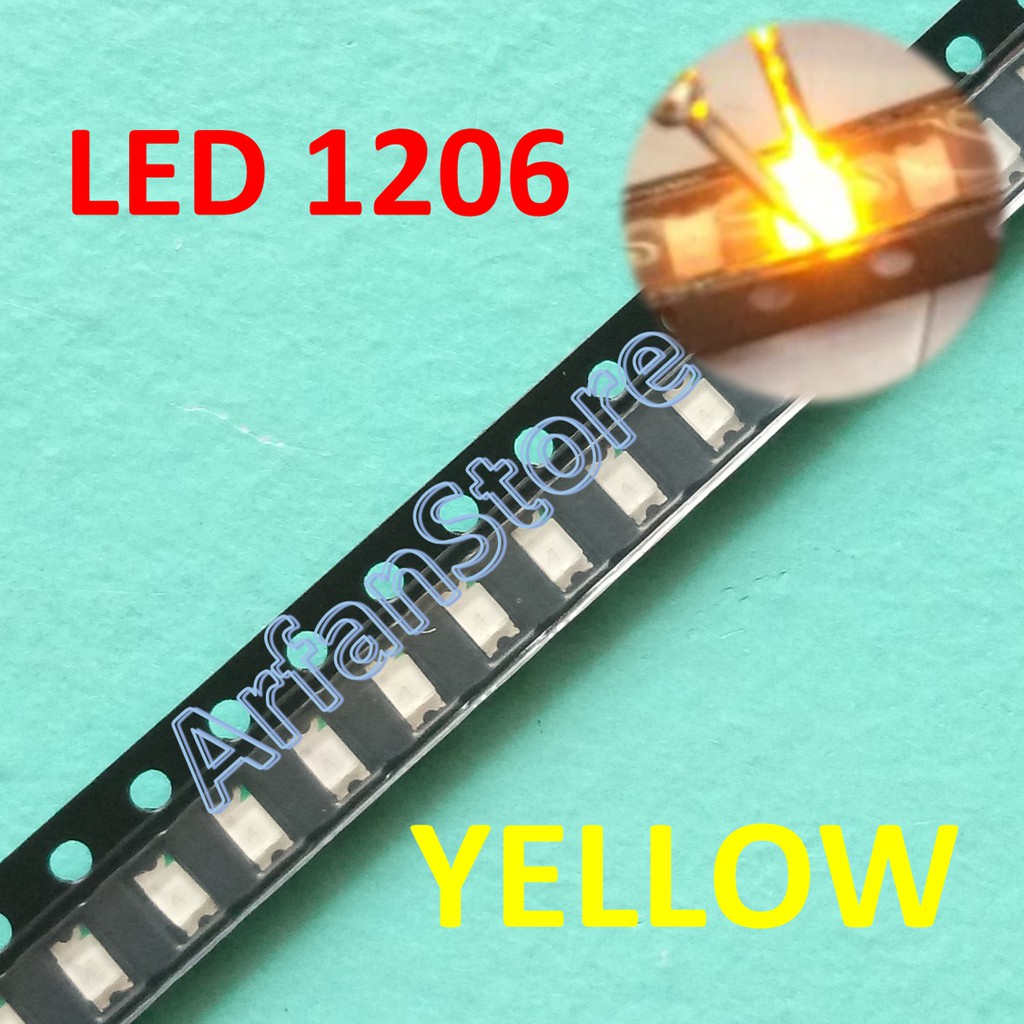 LED 1206 Yellow Per 25pcs SMD Chip 3216 Warna Kuning