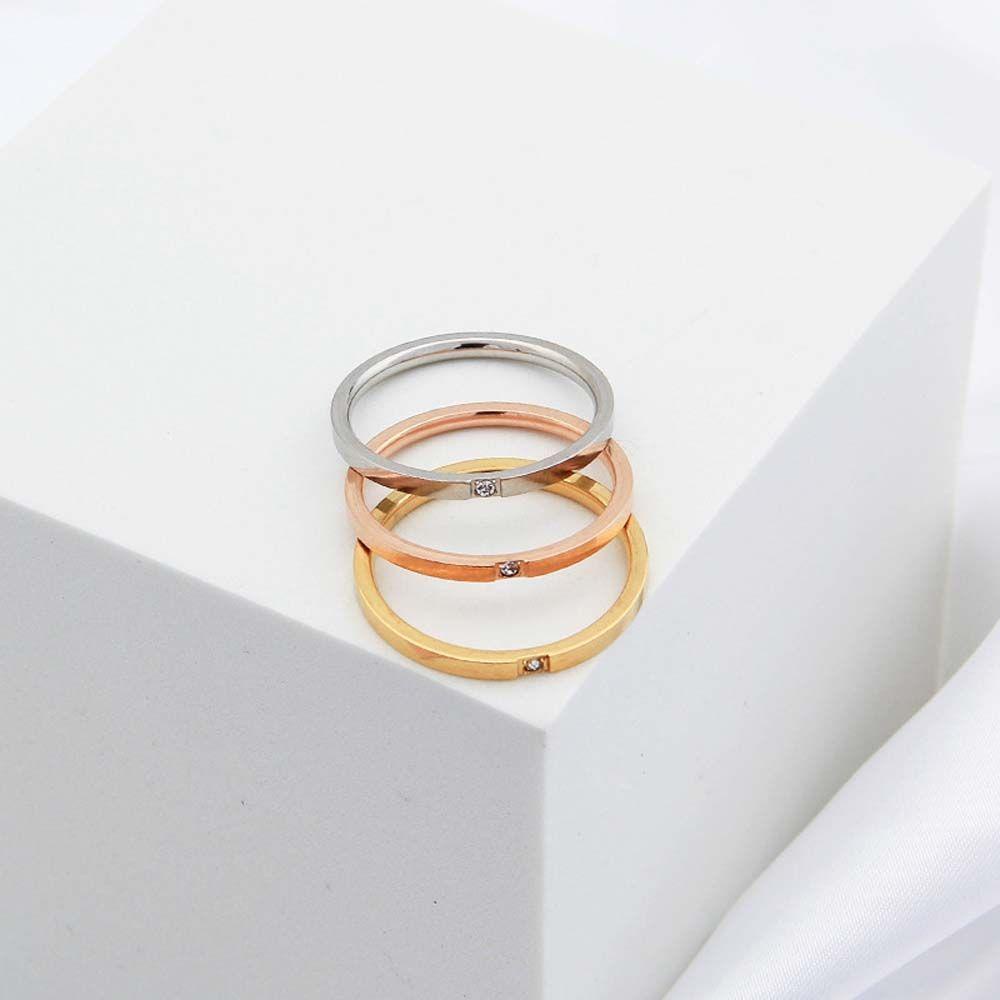 Mxbeauty Cincin Wanita Perak Mewah Cincin Aksesoris Hadiah Pernikahan Berlian Gaya Korea Bulat Ekor Rings