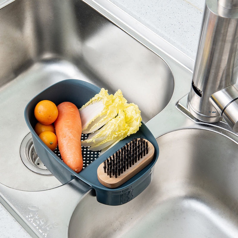 Saddle Fruit Vegetable Sink Drain Storage Basket / Filter For Leftovers Kitchen Waste / Kitchenware Rack Shelf / Home Organizer