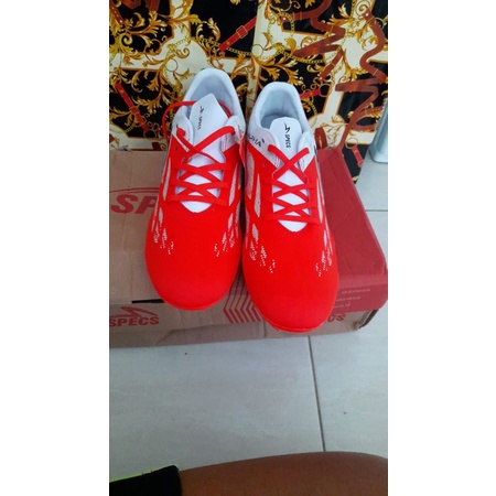 Sepatu bola specs accelerator alpha pro-FG Garuda attack - Red white