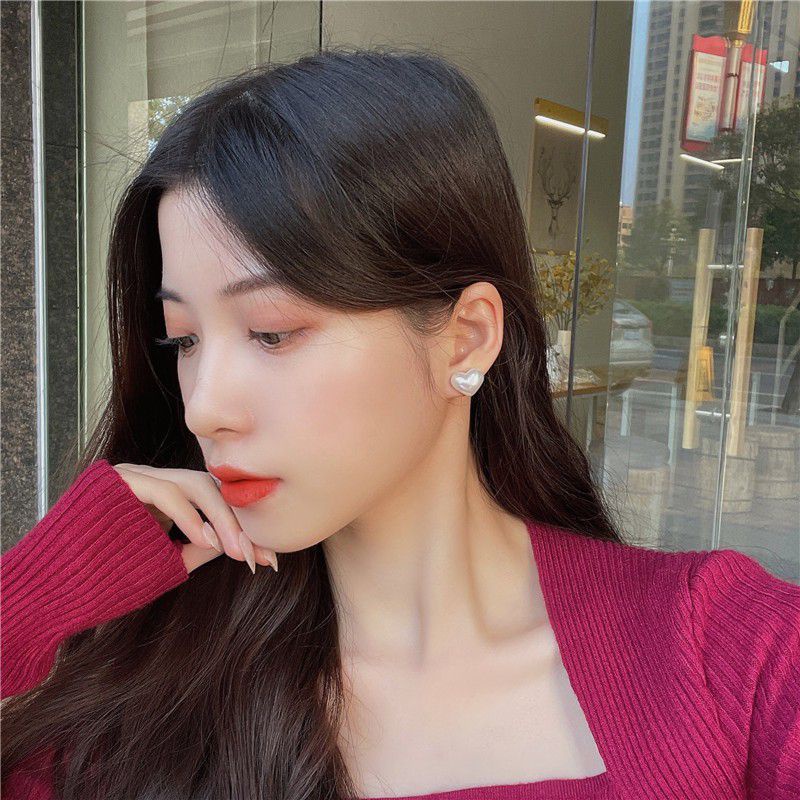 COD Anting tusuk bentuk hati love heart / anting wanita gaya korea