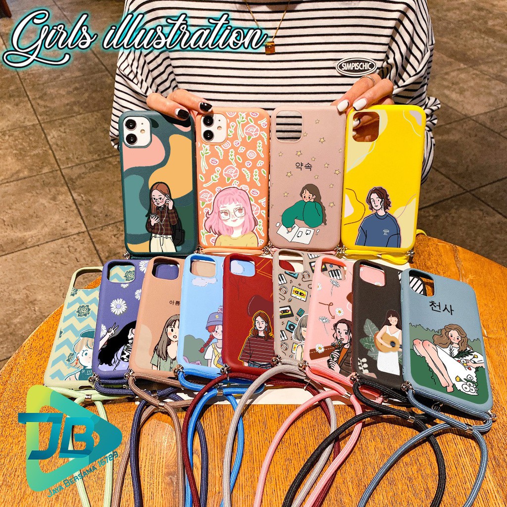 SOFTCASE SLINGCASE TALI LANYARD CANDY GIRLS OPPO VIVO XIAOMI SAMSUNG REALME IPHONE ALL TYPE JB4656