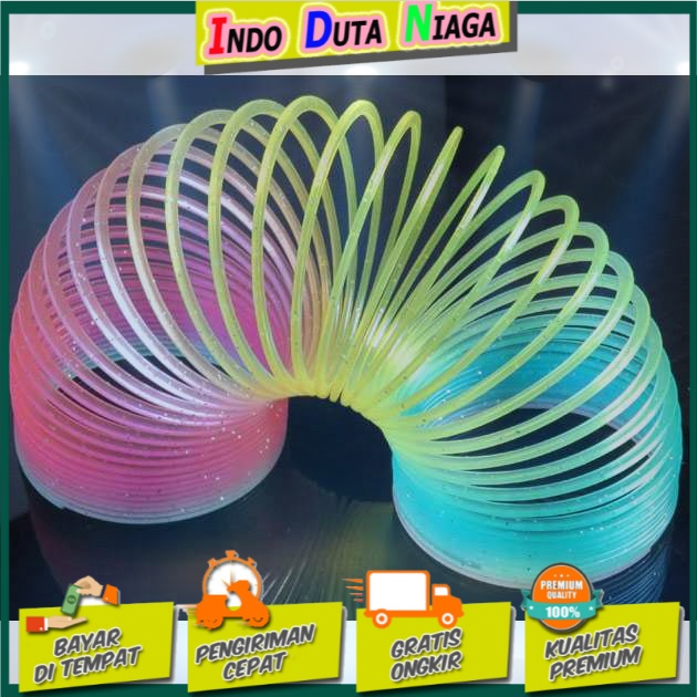 Qixing Toys Slinky Spring Rainbow Mainan Per - MCS8709