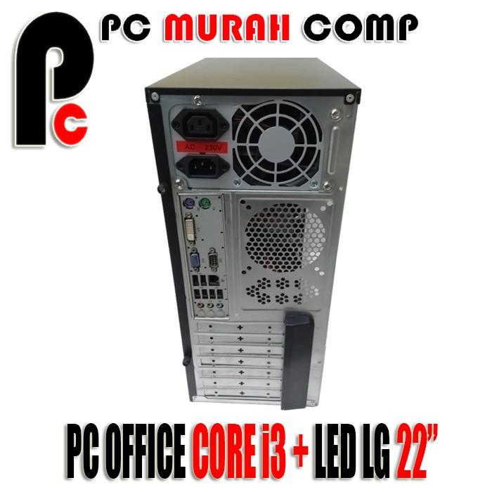 PROMO PC Rakitan OFFICE CORE I3 Dengan LED LG 22inch