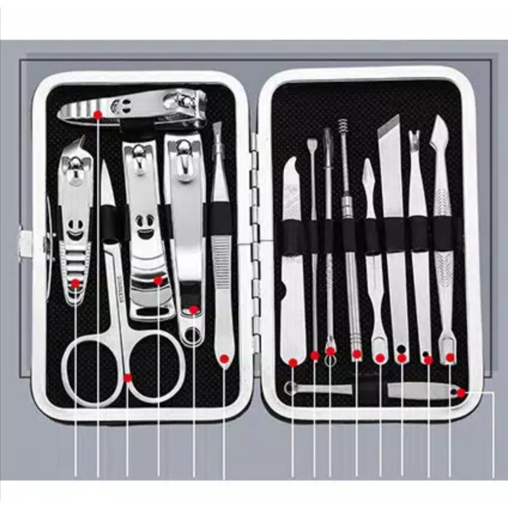Gunting kuku set manicure 15 in 1 | Shopee Indonesia