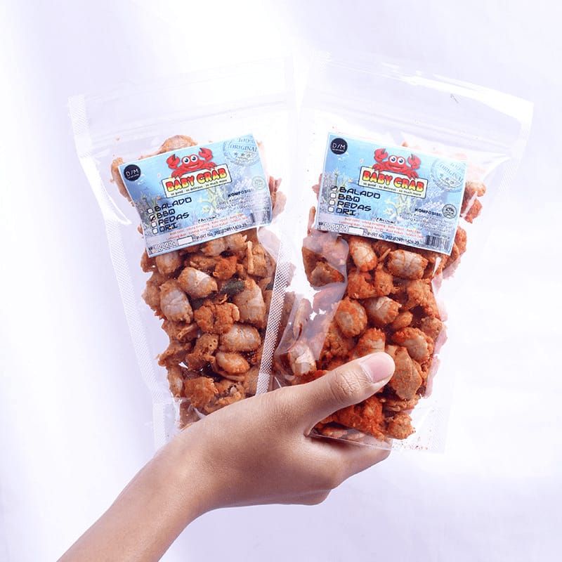 

BABY CRAB CRISPY IZIN P-IRT HALAL 100 GR NON MINYAK