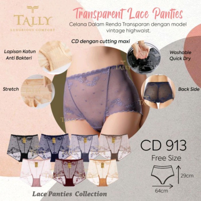 CD TALLY 913 TINNGI FULL RENDA TIPIS TRANSPARAN TERMURAH