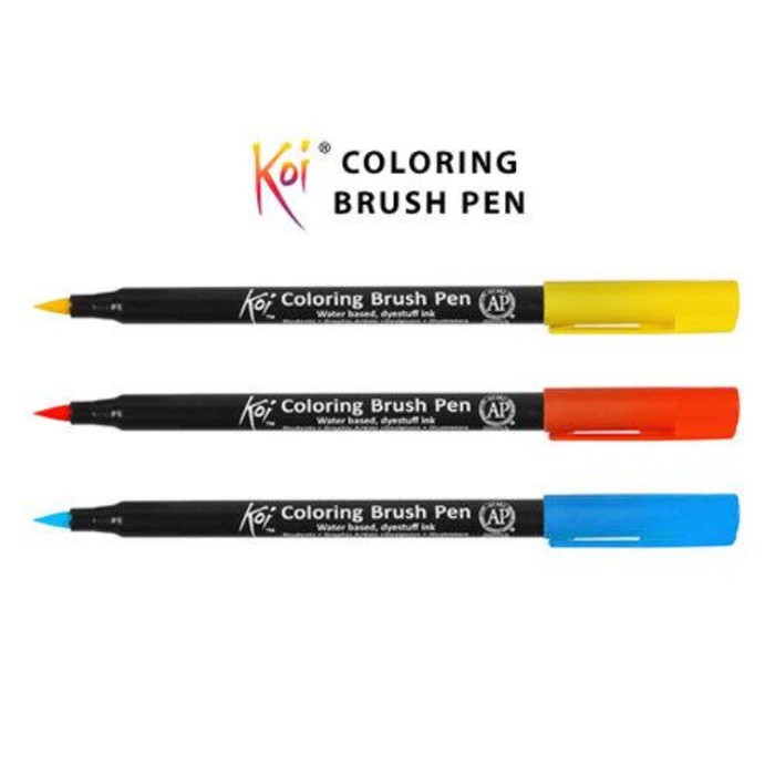 Sakura Koi Coloring Brush Pen Colouring Marker SATUAN Pena Spidol