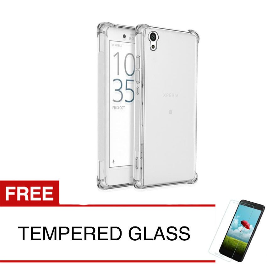 ShockProof Case For Sony Xperia XA Ultra / F3216 - 6.0 inch - Clear - Gratis Tempered Glass