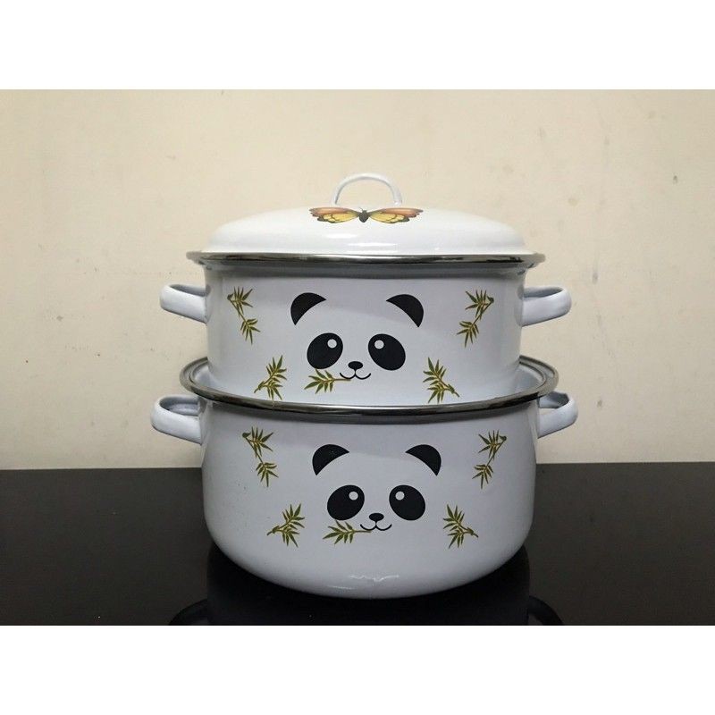 PANCI ENAMEL 20 CM MOTIF PANDA