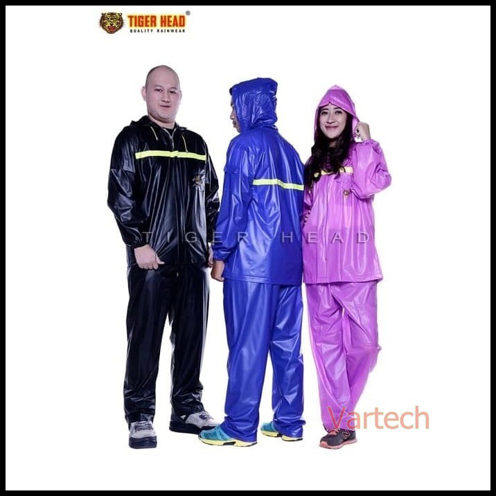 Jas Hujan Tiger Head Setelan Glossy / Jas Hujan Tiger Head / Jas Hujan Pria / Jas Hujan Wanita