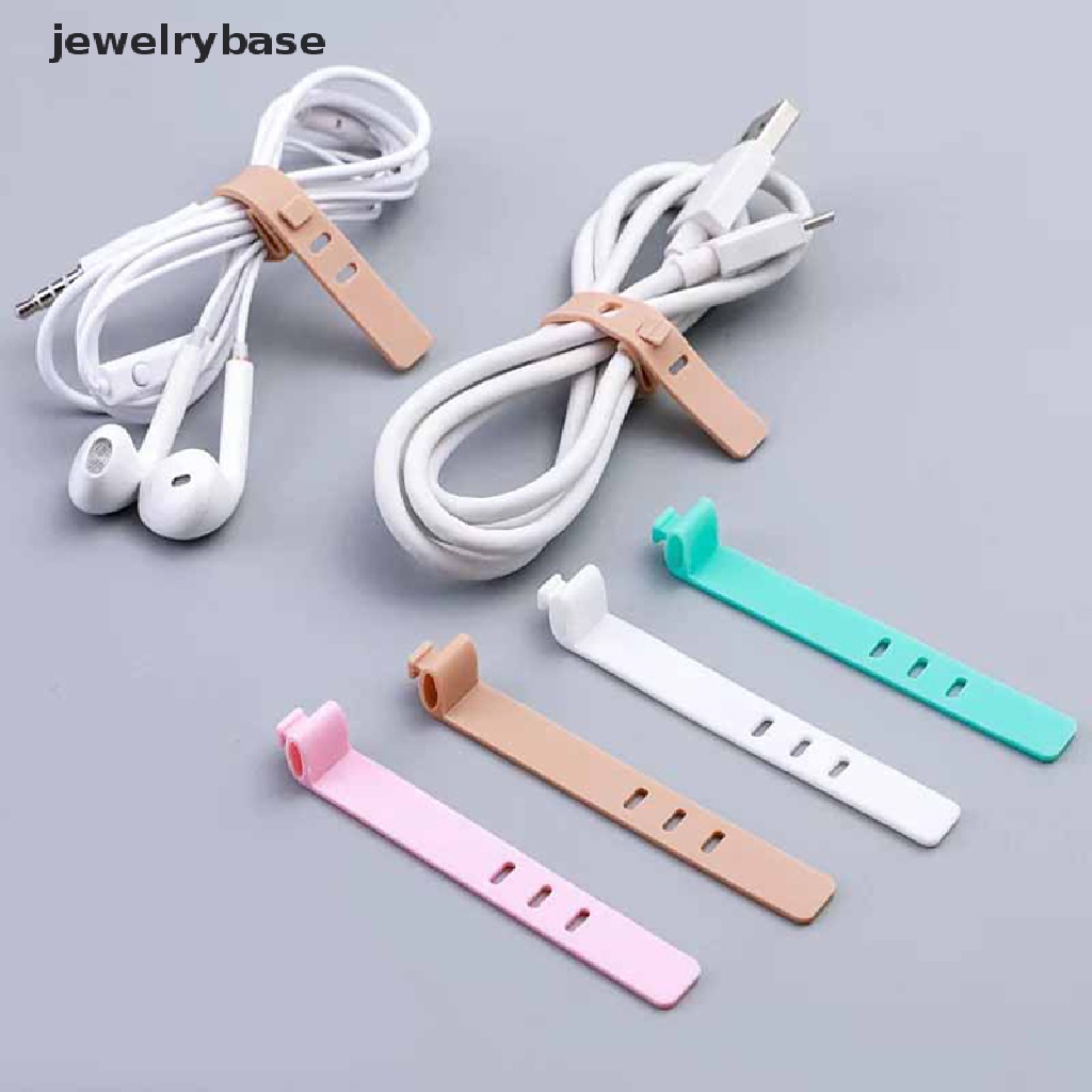 (jewelrybase) 4pcs Penggulung Kabel Bahan Silikon