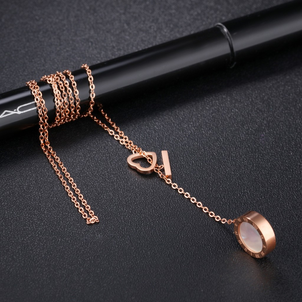 [New] Kalung fashion aksesoris titanium mini korea hadiah wanita cewek 316L anti karat KK055