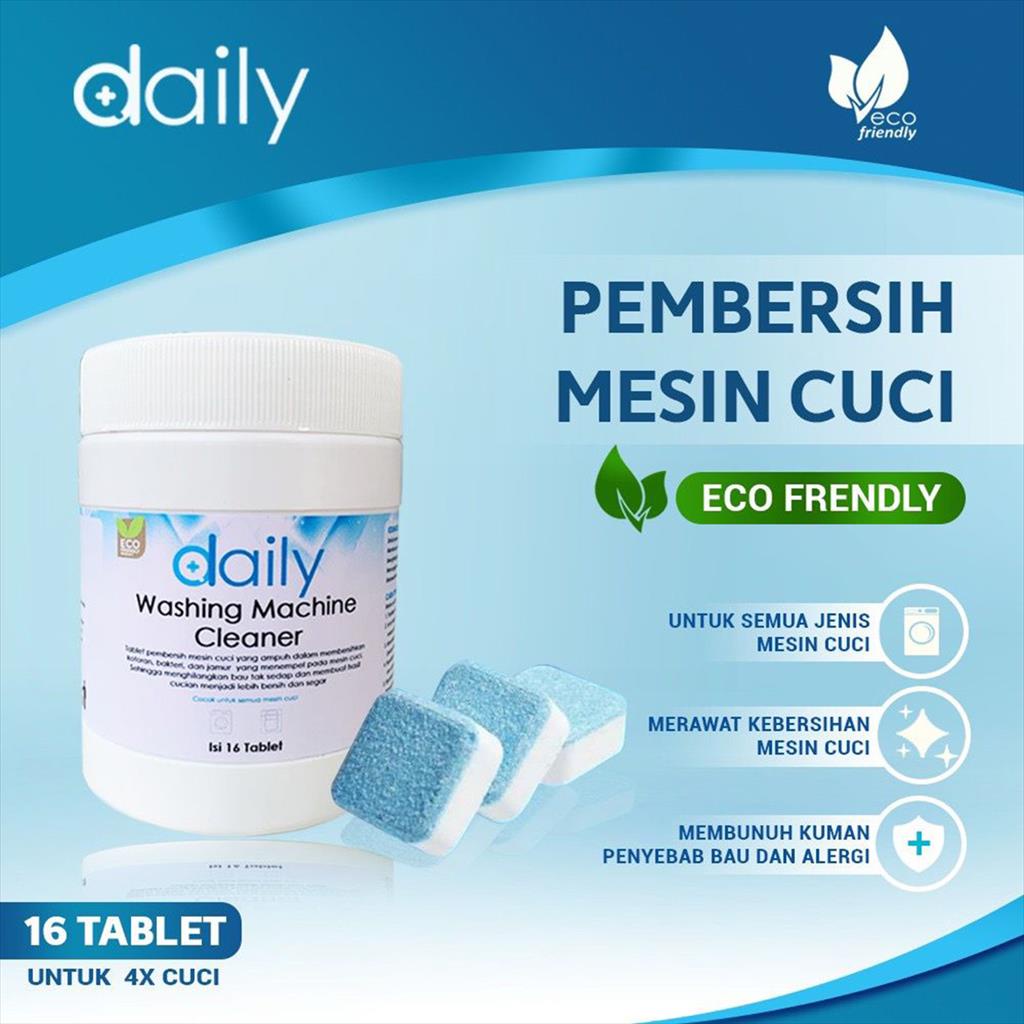 DAILY WASHING MACHINE CLEANER 16 TABLET PEMBERSIH MESIN CUCI