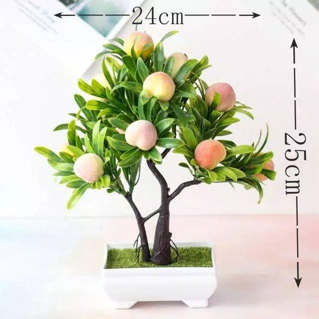 NM351 Bunga plastik / Pajangan bunga Artifisial / motif jamur/Vas Petak-Persik