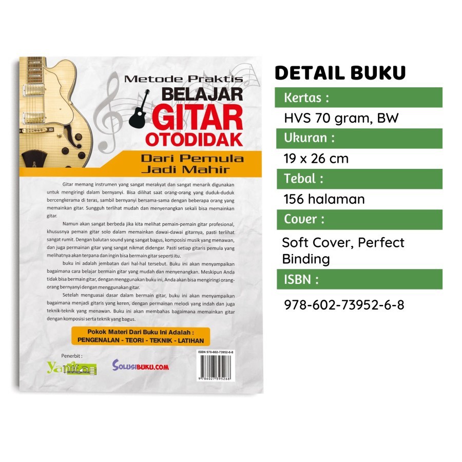 Buku Metode Praktis Belajar Gitar Otodidak - Yeyen Subiakto