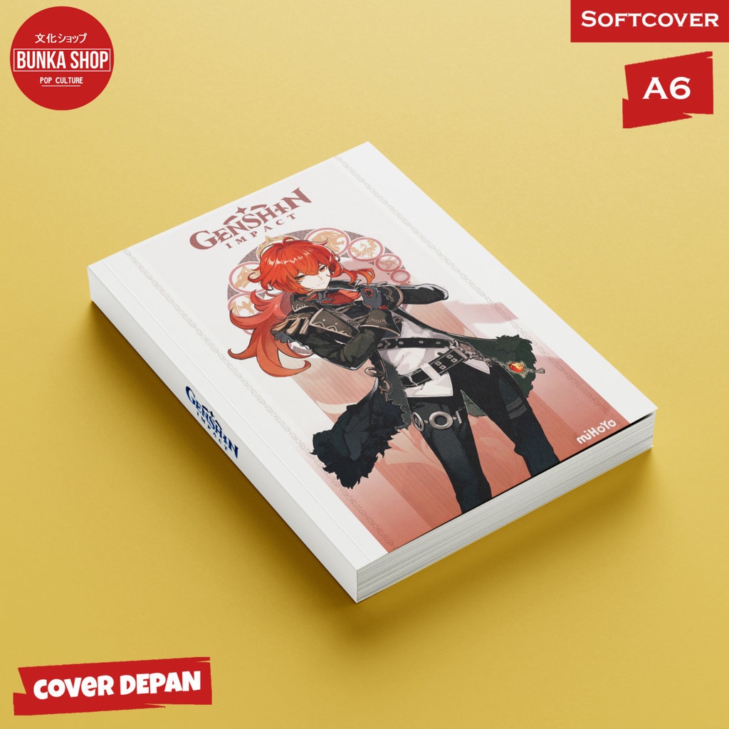 

Pocket Note Game Genshin Impact Diluc Softcover A6 Buku Tulis Catatan Notes Agenda Planner Jurnal