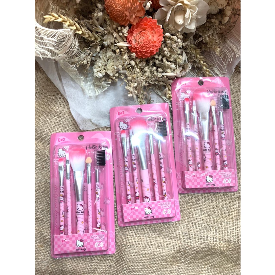 MAKEUP BRUSH KUAS SET 5 IN 1 KARTUN [SWEETSPACE]