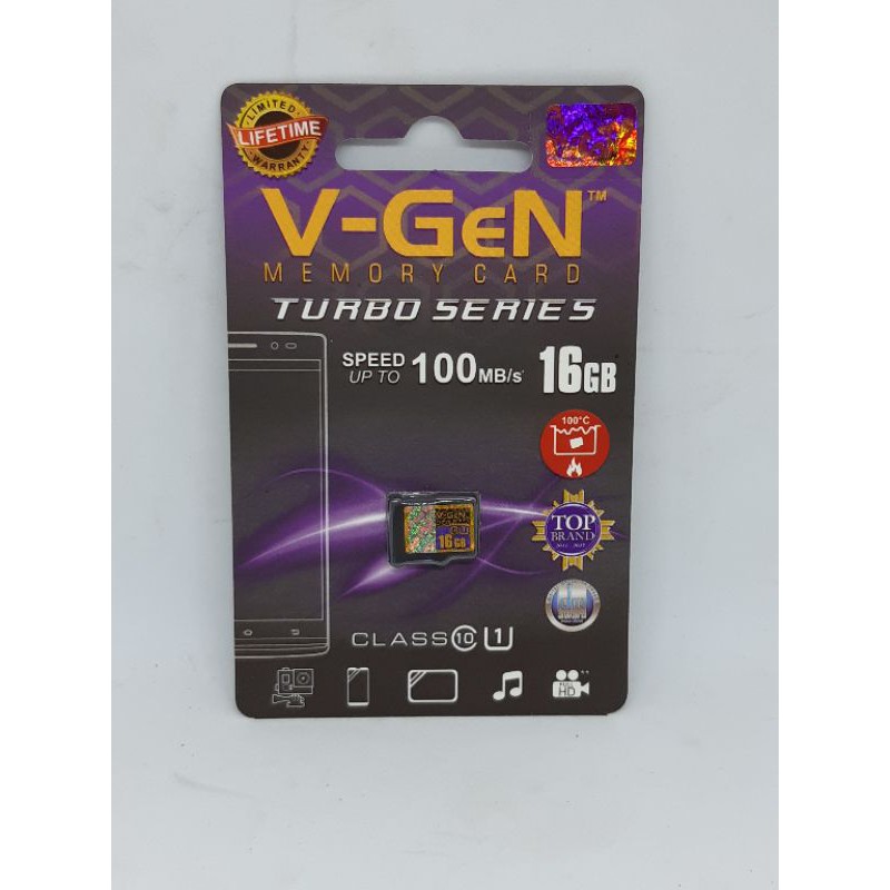 MICRO SD MEMORY CARD VGEN 8GB 16GB 32GB 64GB CLASS 10 TURBO SERIES