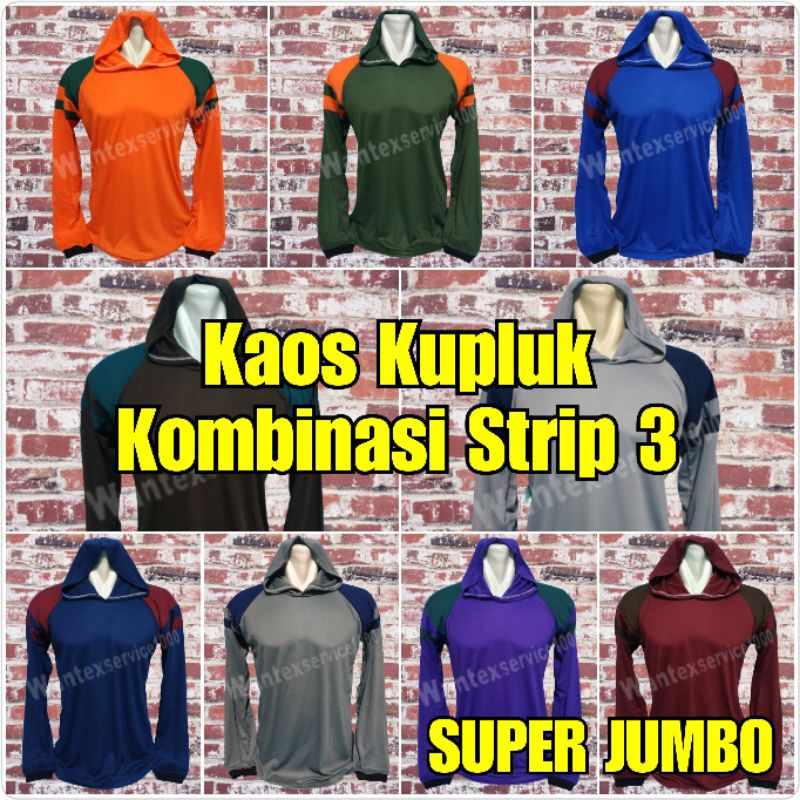 Kaos Tani UKURAN SUPER JUMBO LD 120 CM Kombinasi III, Kaos Sawah, Kaos Kuli Bangunan (STRIP SUPER JUMBO)