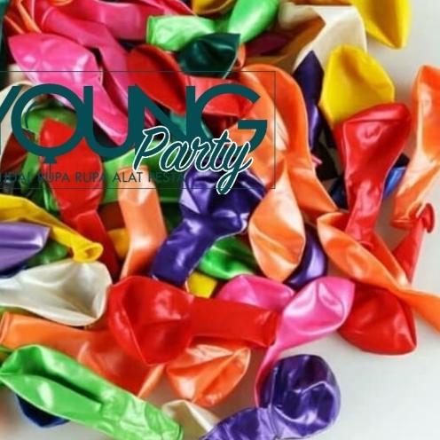 Balon Latex warna gold,putih,hitam/Balon Metalik isi 50 per pack