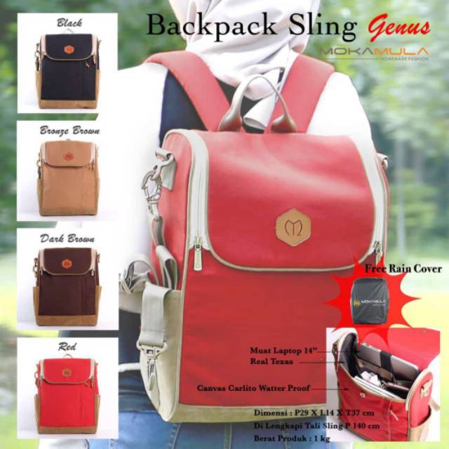 TAS RANSEL BACKPACK SLING WANITA GENUS MOKAMULA ETNIK GROSIR MURAH