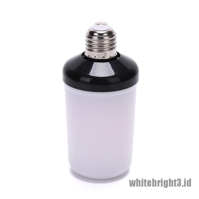 ❤White3 Warna Putih❤ 1pc Lampu Bohlam LED E27 Efek Simulasi Api