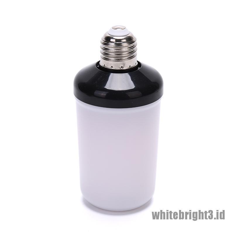 ❤White3 Warna Putih❤ 1pc Lampu Bohlam LED E27 Efek Simulasi Api