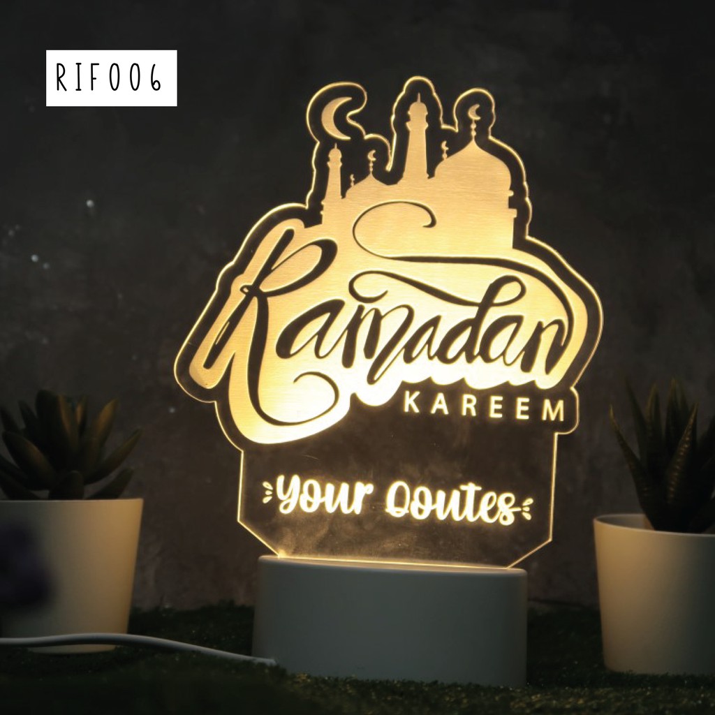 Lampu Tidur LED Akrilik LT2001 – Ramadhan Edition Custom