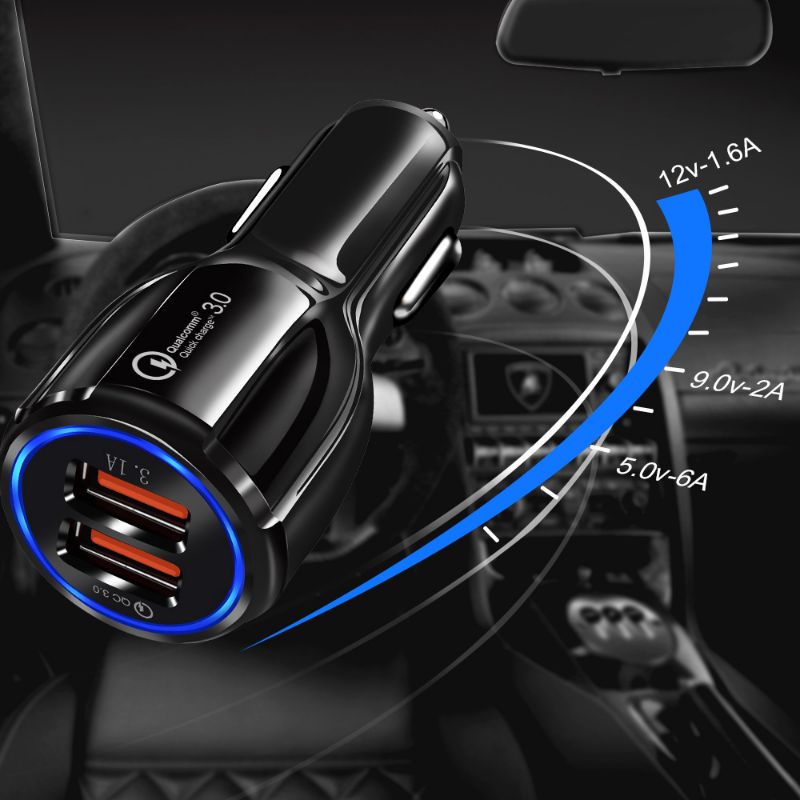 Colokan Mobil dengan Dual Port - Car Charger USB 2 Port