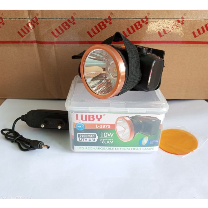 Senter Kepala Headlamp Original Luby 10 Watt L-2875