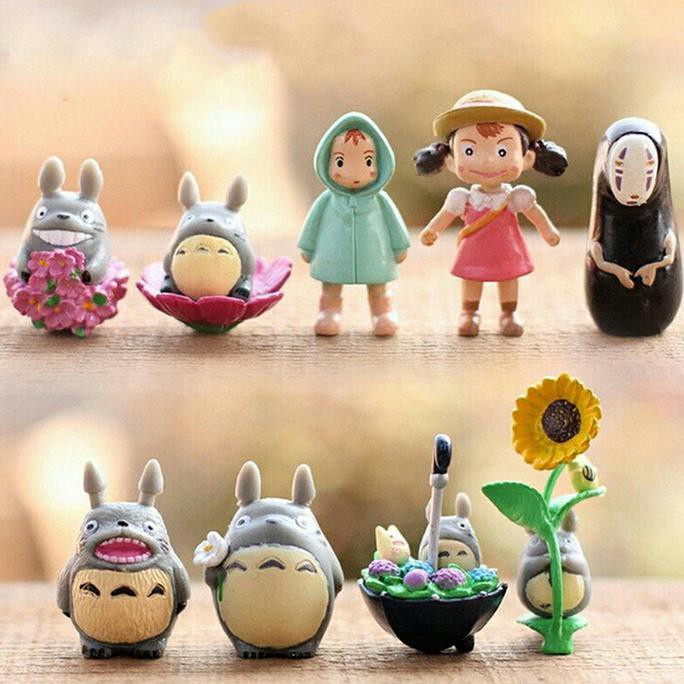 Figure Totoro 1 set isi 9 pcs / Topper Kue Totoro 1 set isi 9 pcs