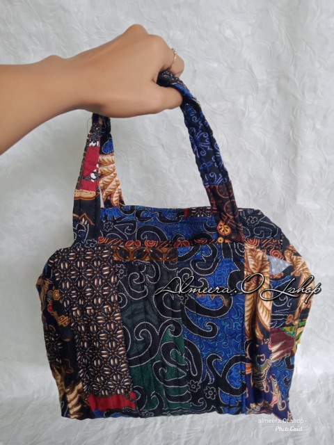 tas balon hand bag tas jinjing kain perca batik / tas travel