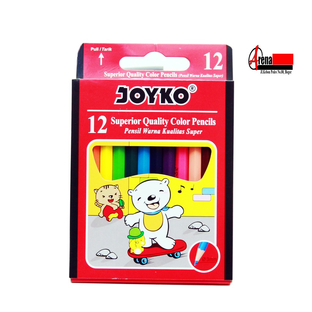 

Pensil Warna Joyko Pendek Superior Quality Super
