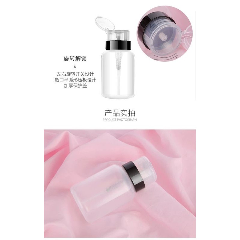 Botol Pump Nail Art/ Botol Aceton Cairan/ Botol Cleanser UV Gel 150ml