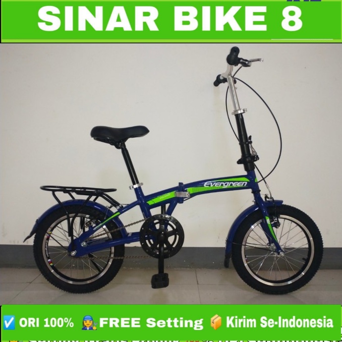 Sepeda Lipat EVERGREEN 16 Inch Boncengan - Velg Alloy