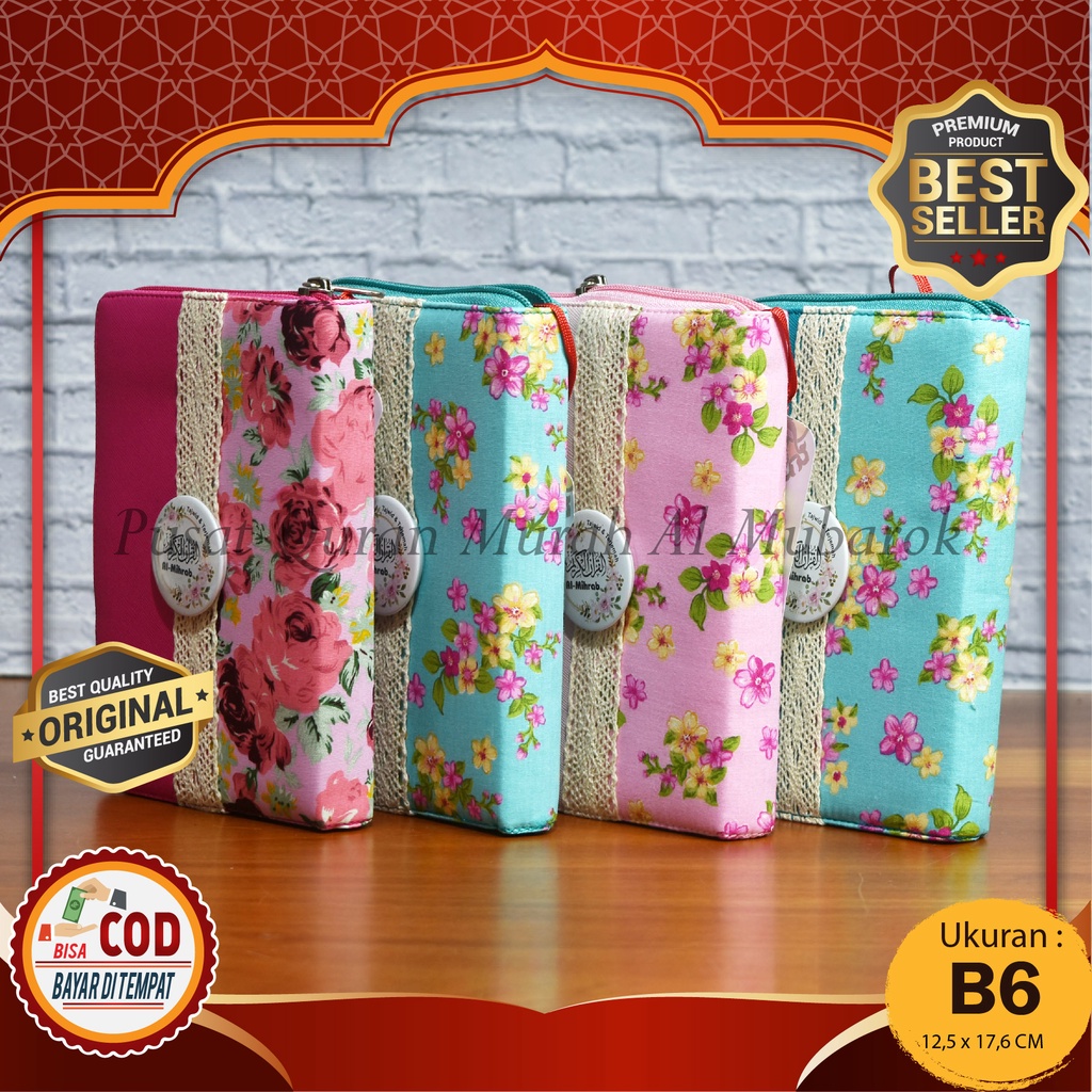 [COD] Al Quran Tajwid Warna Terjemah Al Mihrab (B6/13x18 Cm) - Mecca Quran Cover Resleting Cantik, A