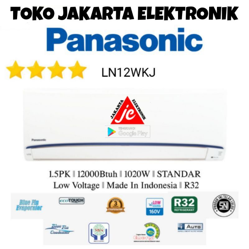 AC SPLIT PANASONIC 1,5PK SIBIRU CS/CU-LN12WKJ