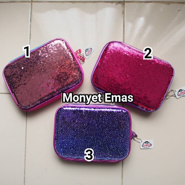 

Kotak tempat pensil sequin sanwa sansan wawa