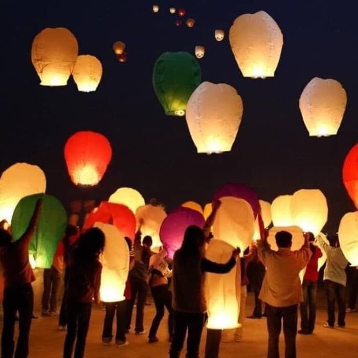 Lampion Terbang Kertas - Flying Sky Lantern Lentera Balon Terbang