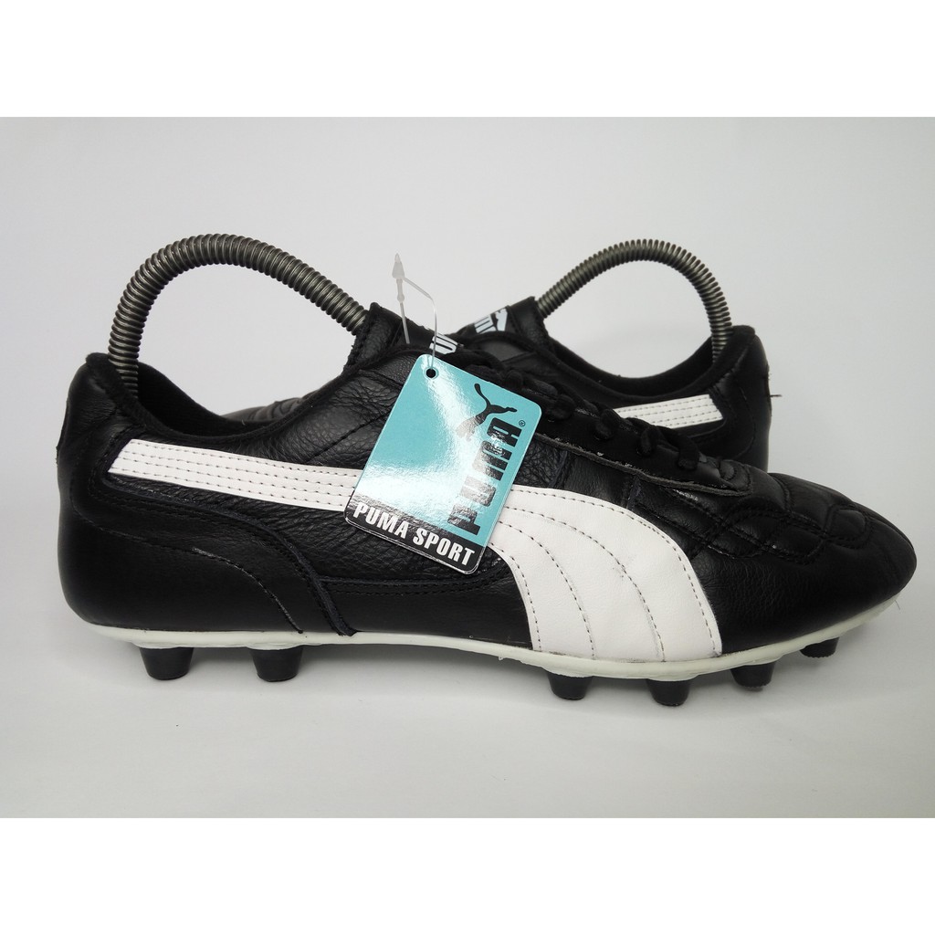 sepatu Bola Kulit PUMA KING-hitam/merah-putih