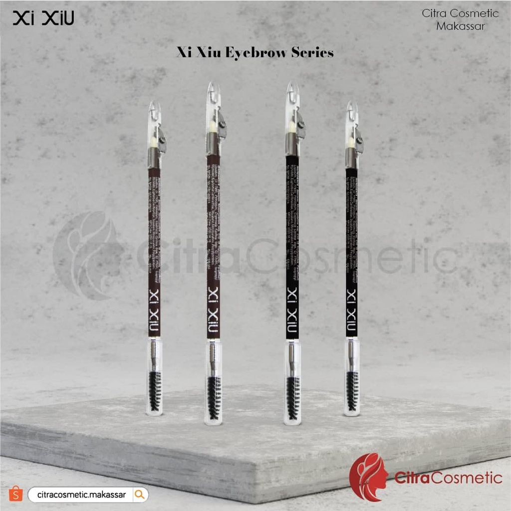 Xi Xiu Pencil Alis Sikat + Serut Black | Brown