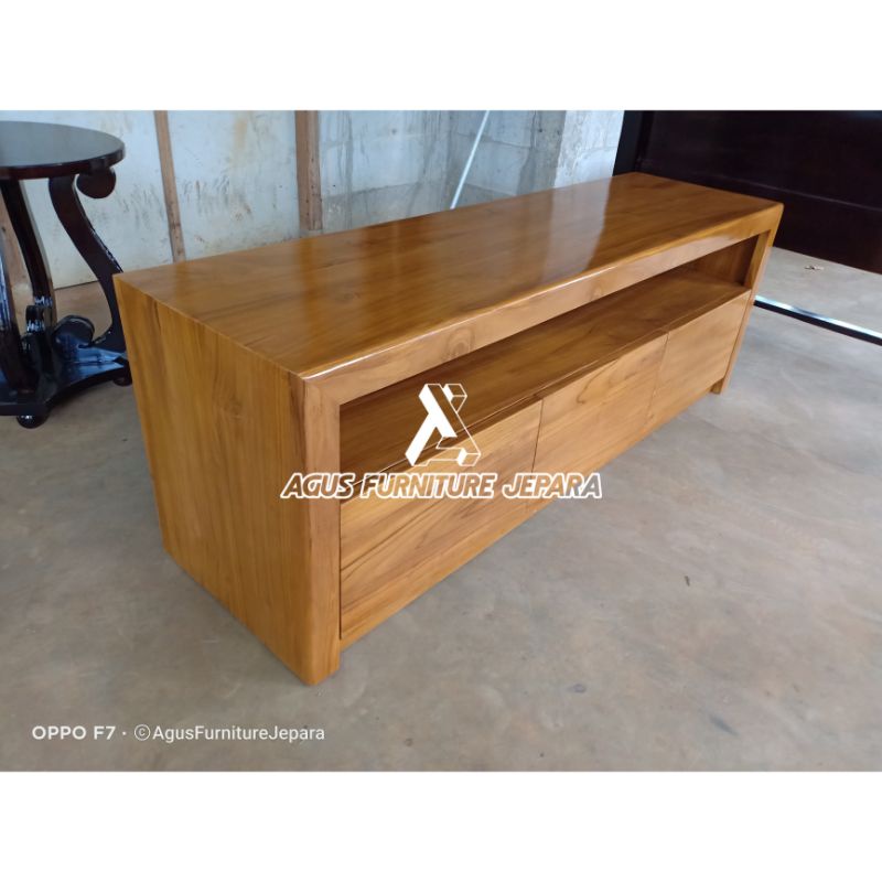 MEJA TV MINIMALIS JATI KLASIK (meja tv meja console bufet kayu jati)