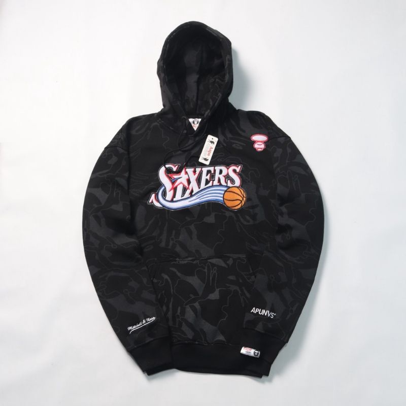 SWEATER HOODIE CAMO BAPE X AAPE SLXERS FULL TAG AND LABEL