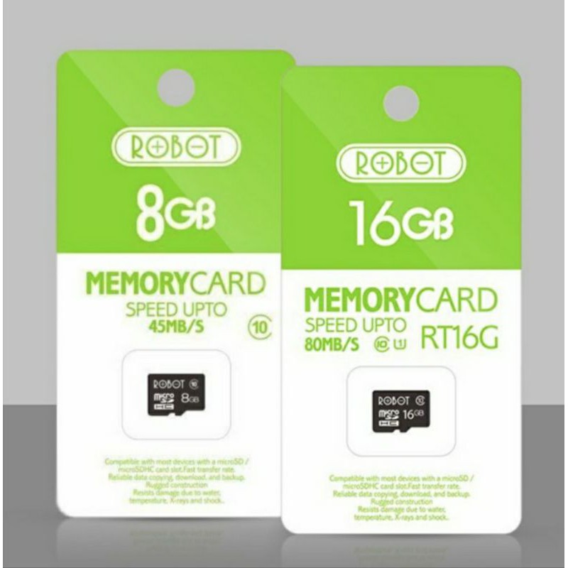 ROBOT Memory Card Micro SD [8GB/16GB] Garansi Resmi