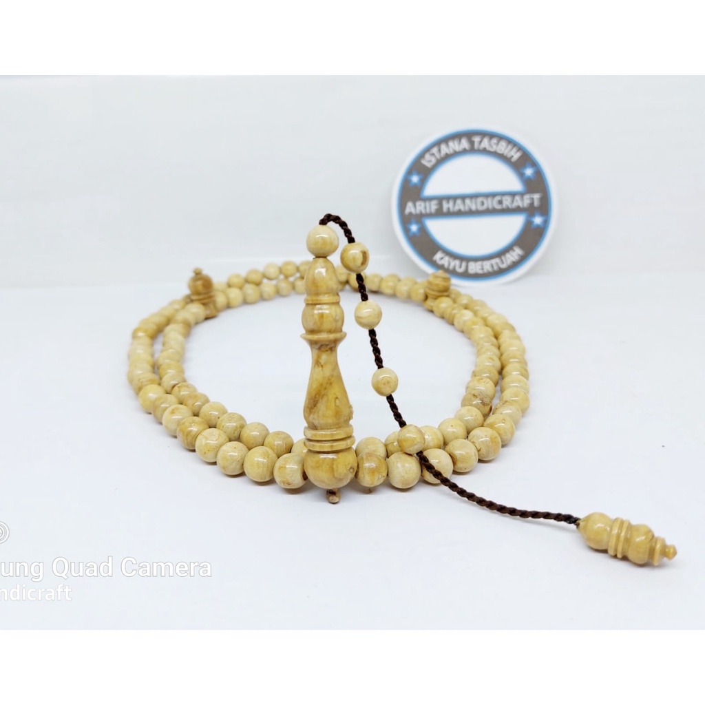 tasbih akar bahar putih original 8 mm