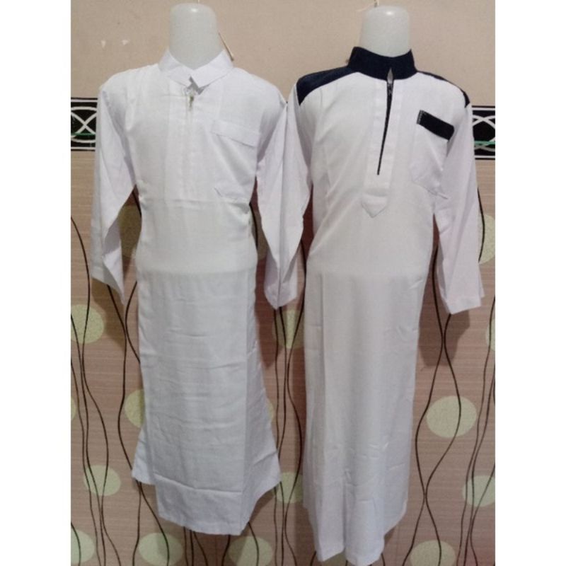GAMIS PUTIH ANAK LAKI LAKI SIZE BAYI SAMPAI TANGGUNG/GAMIS PUTIH BAYI/GAMIS PUTIH ANAK LAKI LAKI